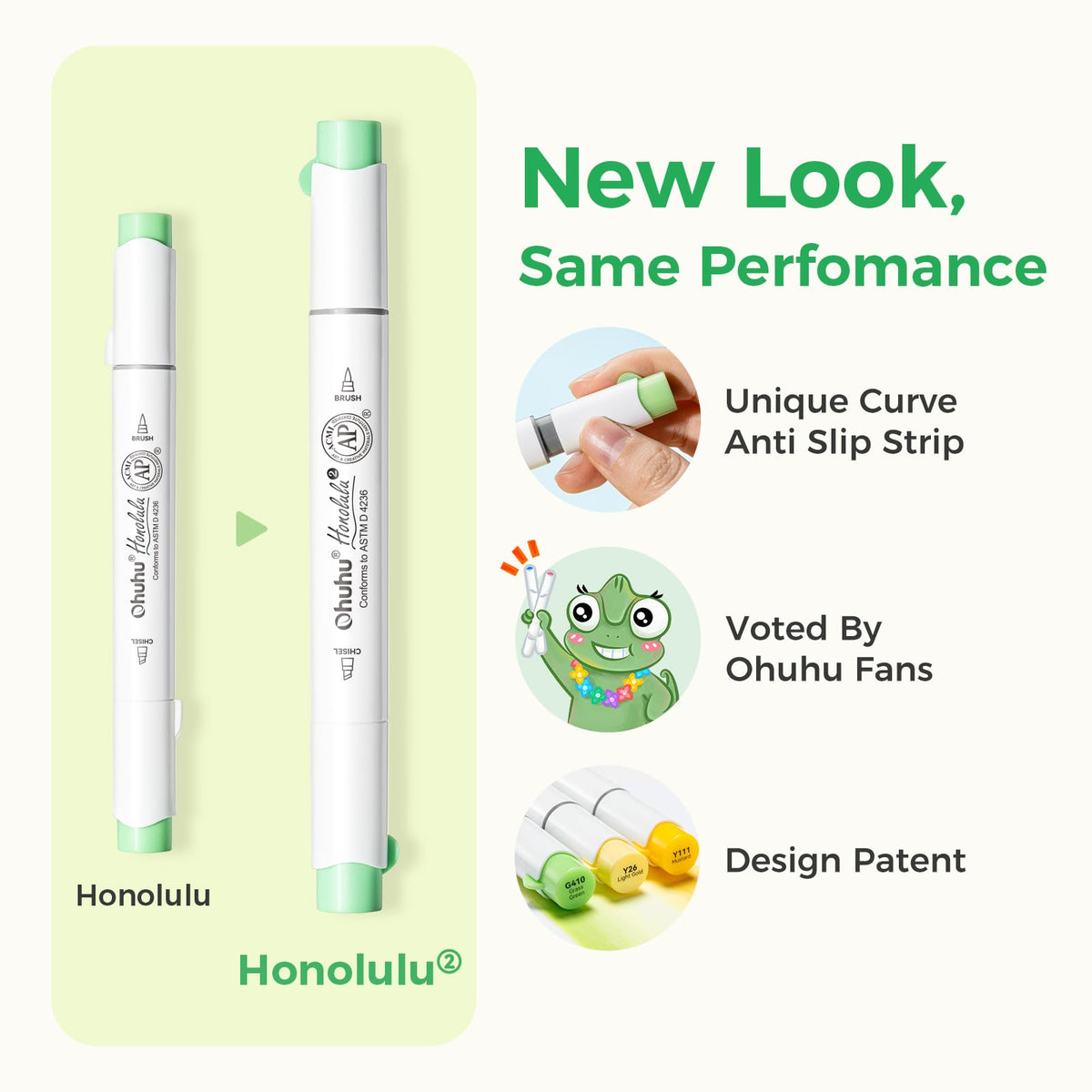 Ohuhu Honolulu 2B Alcohol Markers, 48 Colours, Brush & Fine Tips