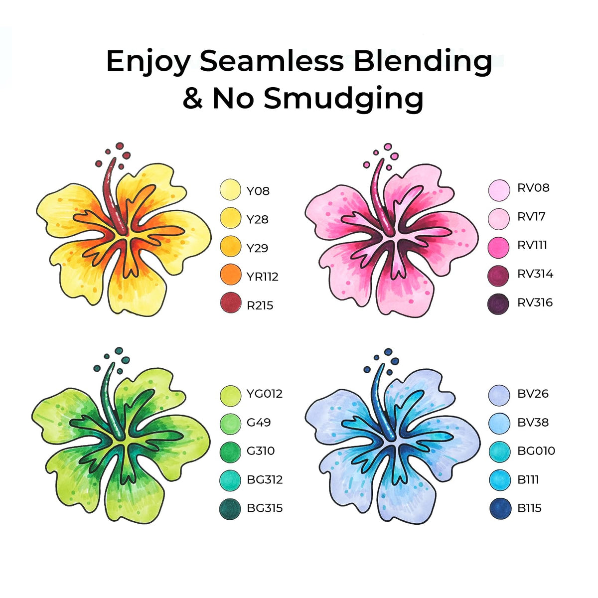 Ohuhu Oahu Alcohol Markers, 40 Colours, Chisel & Fine Tips
