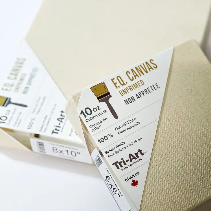 Tri-Art unprimed stretched canvas, 1 1/2 inch gallery profile